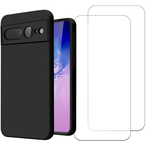 Hülle Google Pixel 7 Pro und 2 schutzfolien - Silikon - Schwarz
