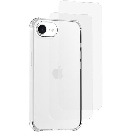 Hülle iPhone 16e und 2 schutzfolien - TPU - Transparent
