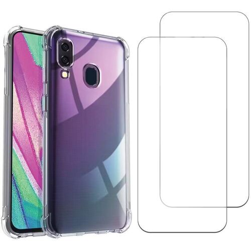 Hülle Galaxy A40 und 2 schutzfolien - TPU - Transparent