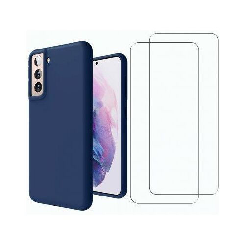Hülle Galaxy S21 5G und 2 schutzfolien - TPU - Blau