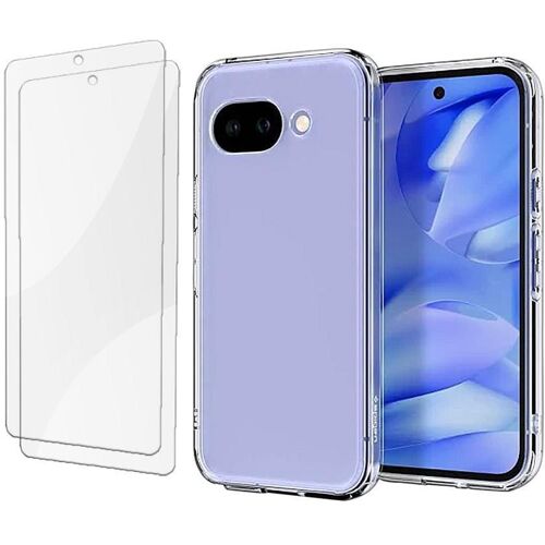 Hülle Google Pixel 9a und 2 schutzfolien - TPU - Transparent