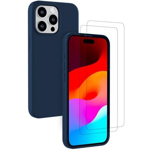 Hülle iPhone 15 Pro und 2 schutzfolien - Silikon -
