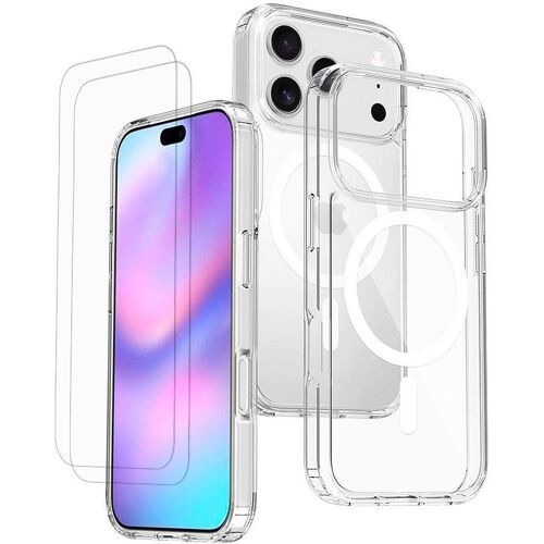 Hülle iPhone 17 Pro und 2 schutzfolien - TPU - Transparent