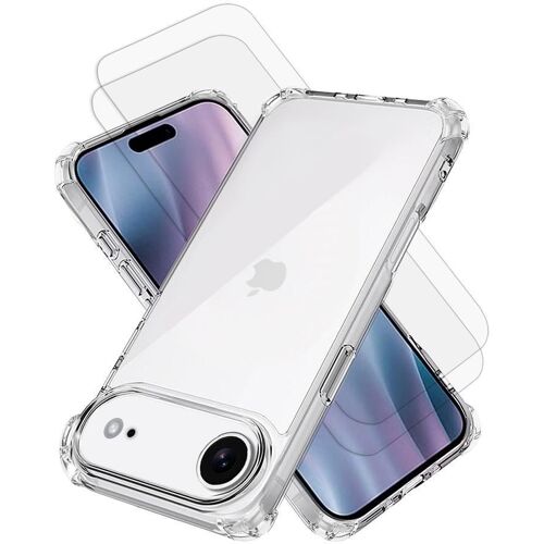 Hülle iPhone Air und 2 schutzfolien - TPU - Transparent