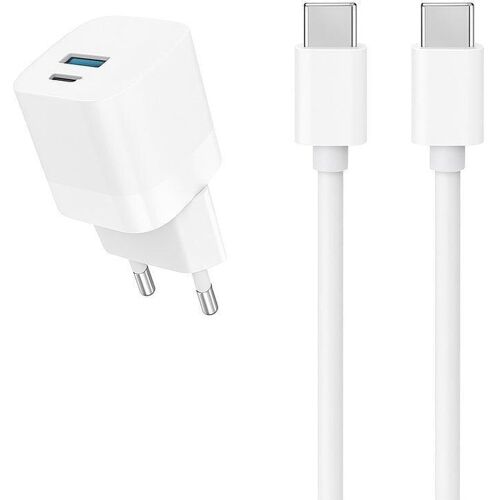 Kabel und Wandgesteck (USB-C + USB-C) 20W - WTK