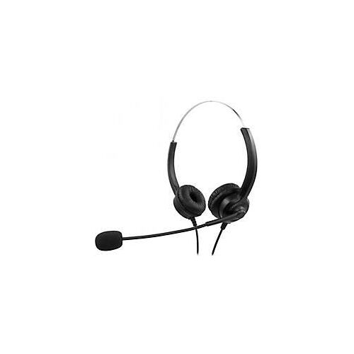 Headset MediaRange MROS304, kabelgebunden, binaural, USB, Lautstärkeregler, Mikrofon mit Rauschfilter, schwarz-silber