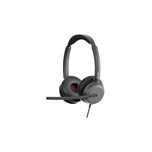 Headset EPOS IMPACT 860T ANC, binaural, kabelgebunden, USB-C auf USB-A, UC-optimiert, zertifiziert für Microsoft Teams, 4 Mikrofone + hybrides adaptives ANC, Transporttasche, schwarz