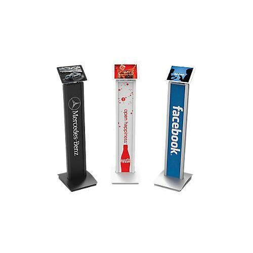 Tablet Bodenständer Compulocks BrandMe Cling, für 7“ bis 13“, Höhe 1120 mm, 90° schwenkbar, Aluminium, weiß