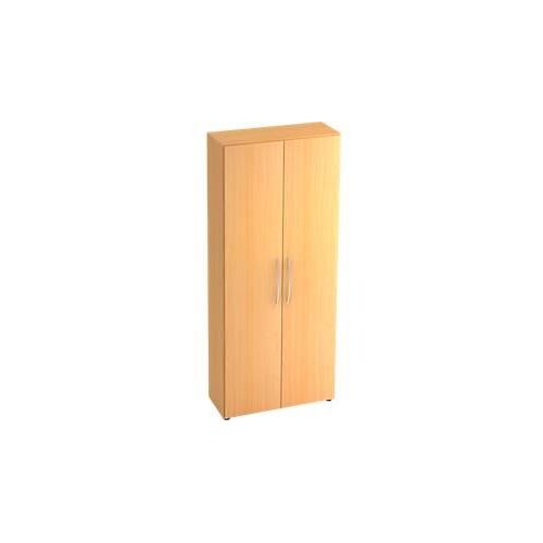 Schrank TARA, 5 Ordnerhöhen, Flügeltüren, 1 fester Zwischenboden, 3 Fachböden, B 800 x T 330 x H 1880 mm, Buche-Dekor