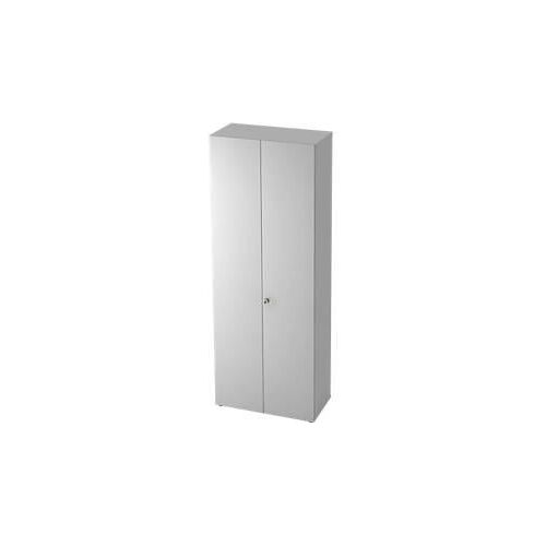 Schrank TOPAS LINE, Akten/Garderobenschrank, 6 Ordnerhöhen, B 800 mm, lichtgrau