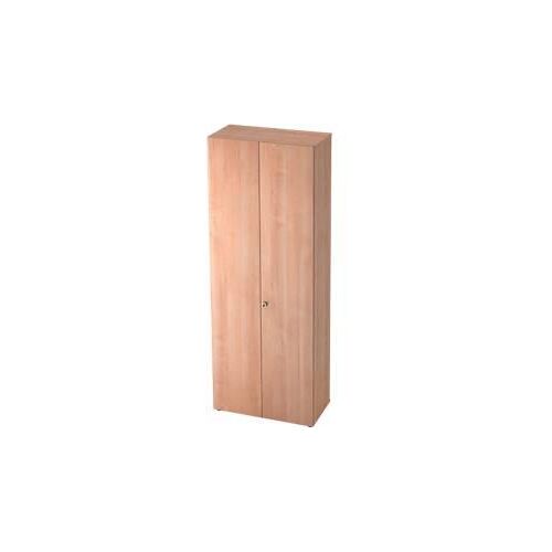 Schrank TOPAS LINE, Akten/Garderobenschrank, 6 Ordnerhöhen, B 800 mm, Nussbaum