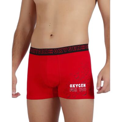 Elastische Baumwollboxer Admas Oxygen Rouge L Homme Elastische Baumwollboxer Admas Oxygen Rouge L Homme