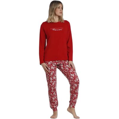 Langarm-Winterpyjama für Damen Admas Garden Romantic Rouge M Femme Langarm-Winterpyjama für Damen Admas Garden Romantic Rouge M Femme