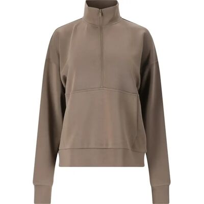 Damen Sweatshirt mit halbem Reißverschluss Athlecia Jillnana Beige 46 Femme Damen Sweatshirt mit halbem Reißverschluss Athlecia Jillnana Beige 46 Femme