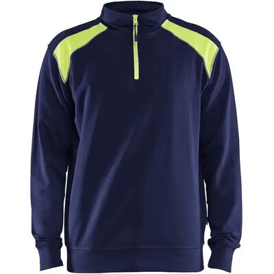 Sweatshirt mit Trucker-Kragen, zweifarbig Blaklader Bleu XL Homme Sweatshirt mit Trucker-Kragen, zweifarbig Blaklader Bleu XL Homme