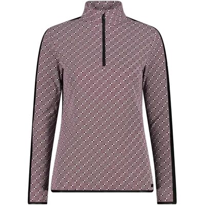 Damen Sweatshirt mit halbem Reißverschluss und Rollkragen CMP Violet 2XS Femme Damen Sweatshirt mit halbem Reißverschluss und Rollkragen CMP Violet 2XS Femme