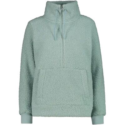 Damen Sweatshirt mit halbem Reißverschluss CMP Vert 2XS Femme Damen Sweatshirt mit halbem Reißverschluss CMP Vert 2XS Femme