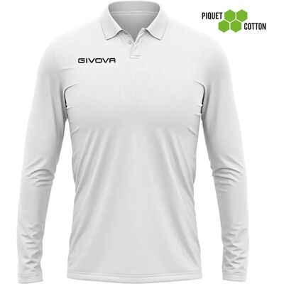 Langärmeliges Polo-Shirt Givova Winter Blanc 3XL Mixte Langärmeliges Polo-Shirt Givova Winter Blanc 3XL Mixte