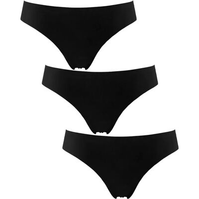 String Damen Missya (x3) Noir L Femme String Damen Missya (x3) Noir L Femme