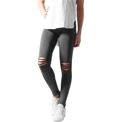 Urban Classics Urban Classic abgeschnittene Knie-Leggings für Frauen Noir S Femme Urban Classics Urban Classic abgeschnittene Knie-Leggings für Frauen Noir S Femme
