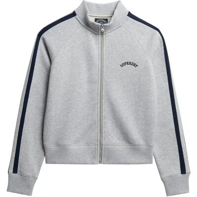 Trainingsjacke mit Reißverschluss Damen Superdry Athletic Essentials Grau XS Femme Trainingsjacke mit Reißverschluss Damen Superdry Athletic Essentials Grau XS Femme