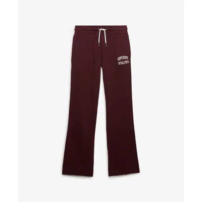 Ausgestellter Jogginghose mit gesticktem Logo für Frauen Superdry Athletic Rouge XL Femme Ausgestellter Jogginghose mit gesticktem Logo für Frauen Superdry Athletic Rouge XL Femme