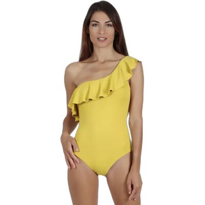 Einteiliger Badeanzug mit seitlichen Rüschen für Frauen Admas Jaune 46 Femme Einteiliger Badeanzug mit seitlichen Rüschen für Frauen Admas Jaune 46 Femme