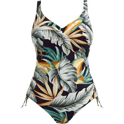 Badeanzug, mit V-Ausschnitt, Damen Fantasie Bamboo Grove Multicolore 100H Femme Badeanzug, mit V-Ausschnitt, Damen Fantasie Bamboo Grove Multicolore 100H Femme