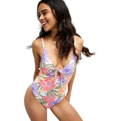 Badeanzug, Damen Roxy Hazey Hibiscus Blanc 2XL Femme Badeanzug, Damen Roxy Hazey Hibiscus Blanc 2XL Femme