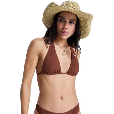 Bikinioberteil für Damen Roxy Sunshine Tiki Tri Marron M Femme Bikinioberteil für Damen Roxy Sunshine Tiki Tri Marron M Femme