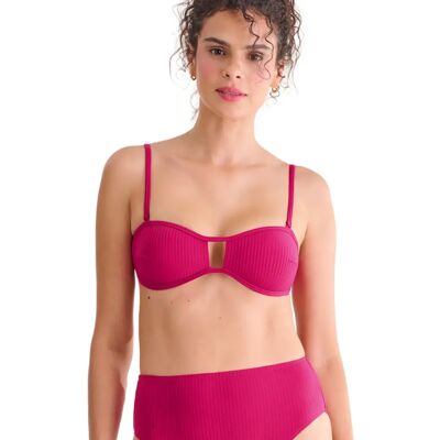 Bügelloser Bikinioberteil für Frauen Lisca Florida Rouge S Femme Bügelloser Bikinioberteil für Frauen Lisca Florida Rouge S Femme