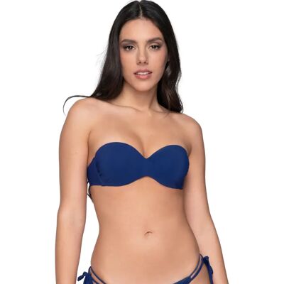 Bikini-Bandeau mit Förmungen für Damen Luna Sense Bleu 90C Femme Bikini-Bandeau mit Förmungen für Damen Luna Sense Bleu 90C Femme
