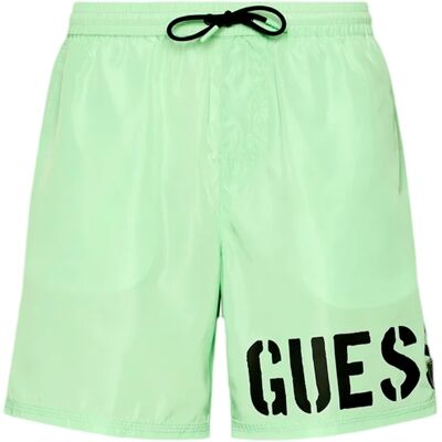 Badehose Logo Guess Patch Grün L Homme Badehose Logo Guess Patch Grün L Homme