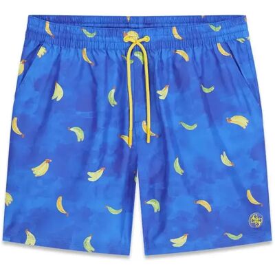 Badehose Guess Micro Print Bleu M Homme Badehose Guess Micro Print Bleu M Homme
