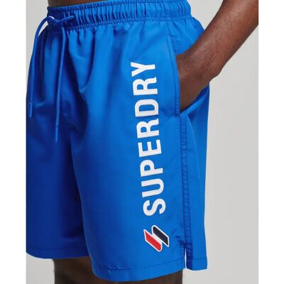 Badehose Superdry Bleu M Homme Badehose Superdry Bleu M Homme