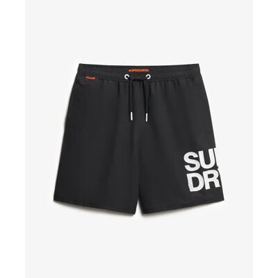 Badehose Superdry Sportswear Noir XL Homme Badehose Superdry Sportswear Noir XL Homme
