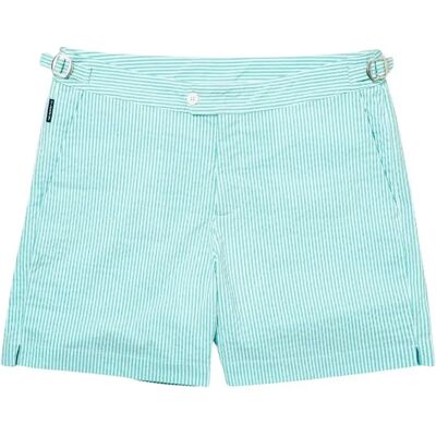 Badehose The Resort Co Seersucker Turquoise 38 Homme Badehose The Resort Co Seersucker Turquoise 38 Homme