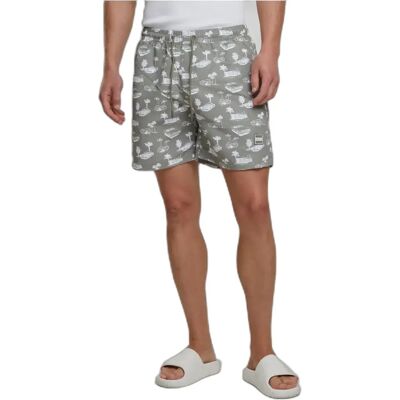 Badehose Urban Classics Pattern Vert L Homme Badehose Urban Classics Pattern Vert L Homme