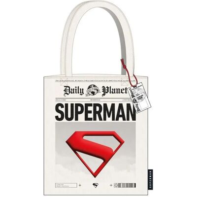 Tote Bag Cerda DC Comics Superman Blanc 36x39x0,4 cm Mixte Tote Bag Cerda DC Comics Superman Blanc 36x39x0,4 cm Mixte