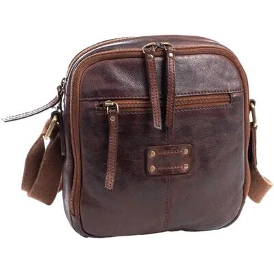 Umhängetasche aus antikem Leder Matties Bags Marron 18x21 cm Homme Umhängetasche aus antikem Leder Matties Bags Marron 18x21 cm Homme
