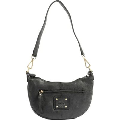 Abnehmbarer Schultertasche mit Karabinern aus Leder für Frauen Matties Bags Young Noir TU Femme Abnehmbarer Schultertasche mit Karabinern aus Leder für Frauen Matties Bags Young Noir TU Femme
