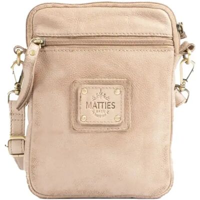 Höhenverstellbare Schultertasche aus Leder für Frauen Matties Bags Young Beige TU Femme Höhenverstellbare Schultertasche aus Leder für Frauen Matties Bags Young Beige TU Femme