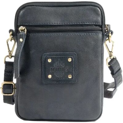 Höhenverstellbare Schultertasche aus Leder für Frauen Matties Bags Young Bleu TU Femme Höhenverstellbare Schultertasche aus Leder für Frauen Matties Bags Young Bleu TU Femme