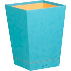 Papierkorb aus italienischem Kunstleder Rhodia Rhodiarama Turquoise 27x27x32 cm Mixte Papierkorb aus italienischem Kunstleder Rhodia Rhodiarama Turquoise 27x27x32 cm Mixte
