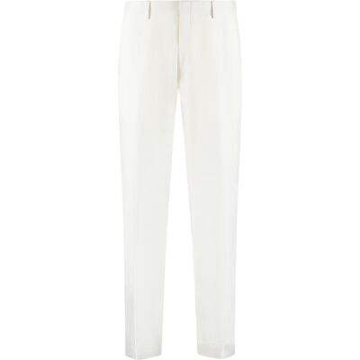 Anzughose Michael Kors Pure Linen Pleated Blanc 46 Homme Anzughose Michael Kors Pure Linen Pleated Blanc 46 Homme