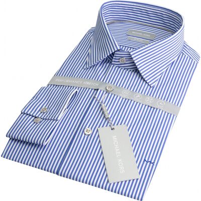 Schlanke gestreifte Hemd Michael Kors Performance Blau 38 Homme Schlanke gestreifte Hemd Michael Kors Performance Blau 38 Homme