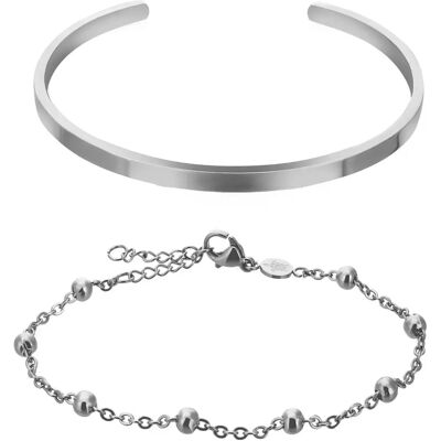 Set aus 2 Armbändern für Frauen Amelia Parker Rustle Argenté TU Femme Set aus 2 Armbändern für Frauen Amelia Parker Rustle Argenté TU Femme