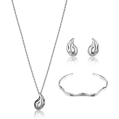 Damenschmuckset Amelia Parker Lagoon (x3) Argenté 45/6 cm Femme Damenschmuckset Amelia Parker Lagoon (x3) Argenté 45/6 cm Femme