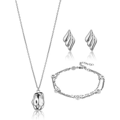 Damenschmuckset Amelia Parker WaterLoom (x3) Argenté 45/6 cm Femme Damenschmuckset Amelia Parker WaterLoom (x3) Argenté 45/6 cm Femme