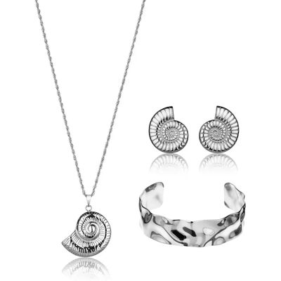 Damenschmuckset Amelia Parker AquaNest (x3) Argenté 45/6 cm Femme Damenschmuckset Amelia Parker AquaNest (x3) Argenté 45/6 cm Femme